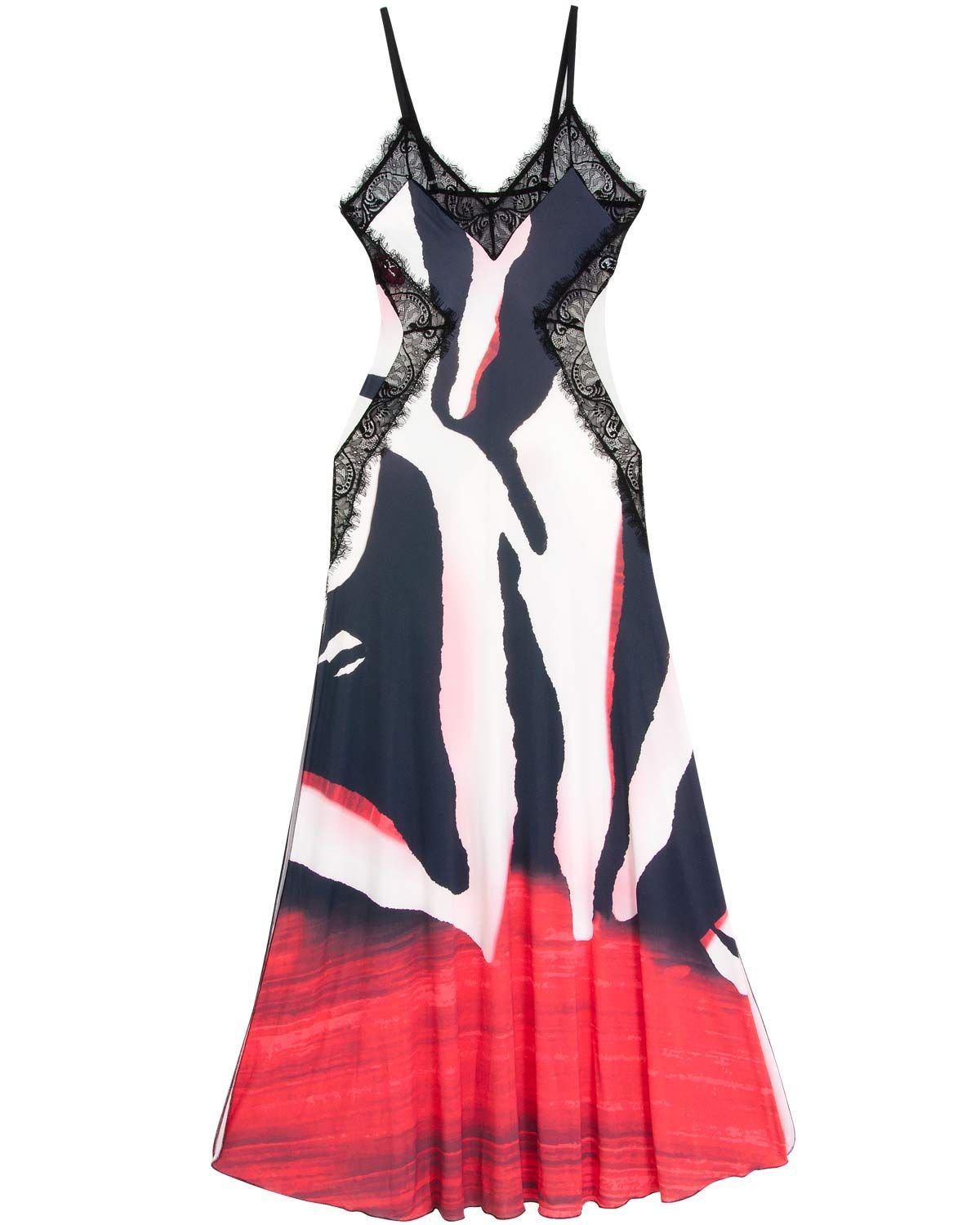 Camisola Recco Longa Alça Renda Microfibra Zebra