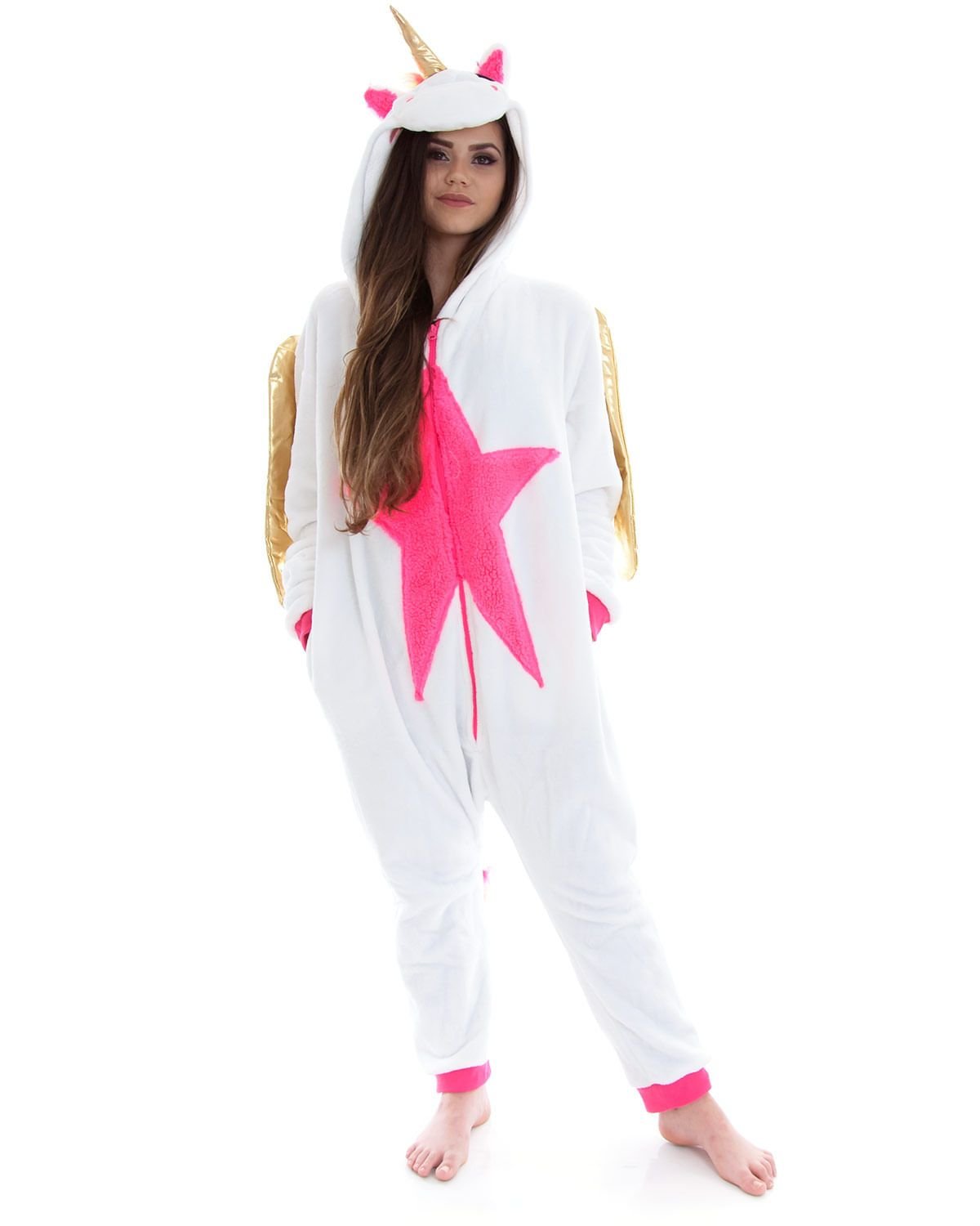 Macacão Fantasia Unicórnio com Asas Kigurumi