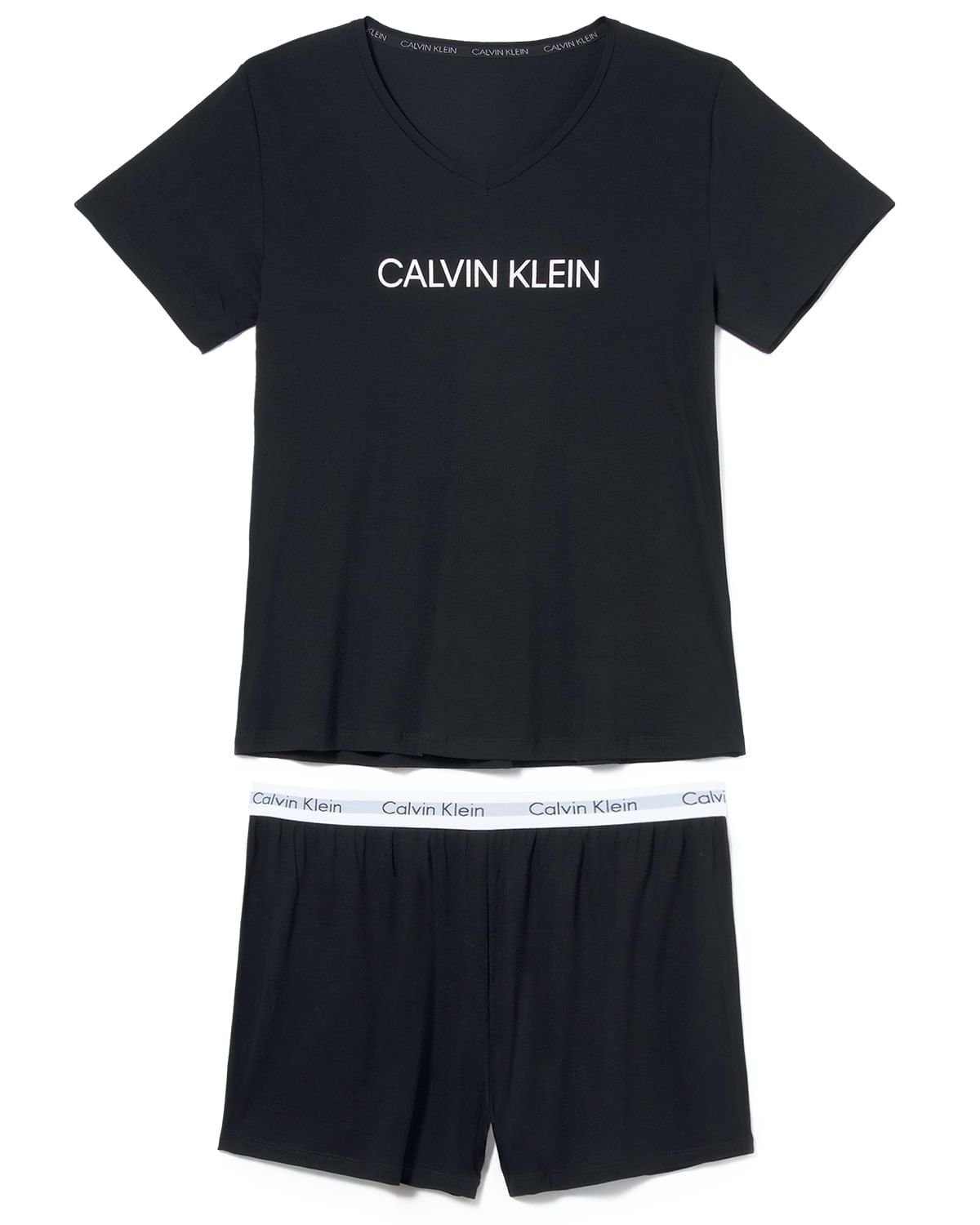 Pijama Curto Plus Size Feminino Calvin Klein Viscolight