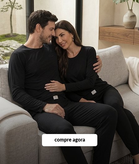 pijama casal preto modal