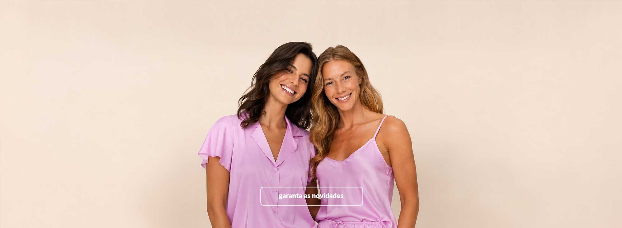 pijamas de cetim toque de seda rosa